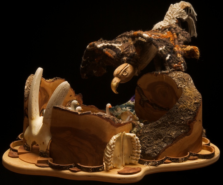 Mythical gates of dream, and dream contents, geese and eagle